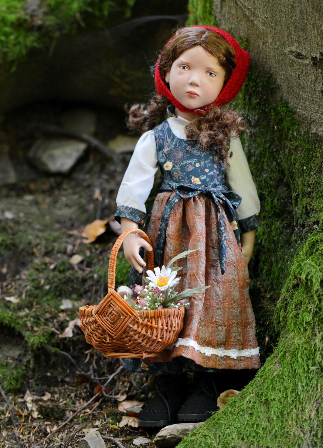 Коллекционная кукла Zwergnase Красная Шапочка. Rotkappchen