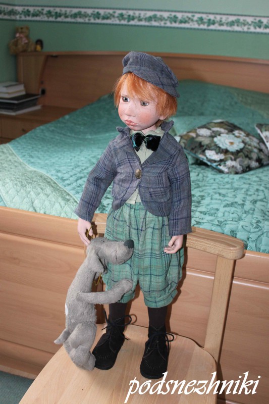 Коллекционная кукла Zwergnase Wotan mit Hund